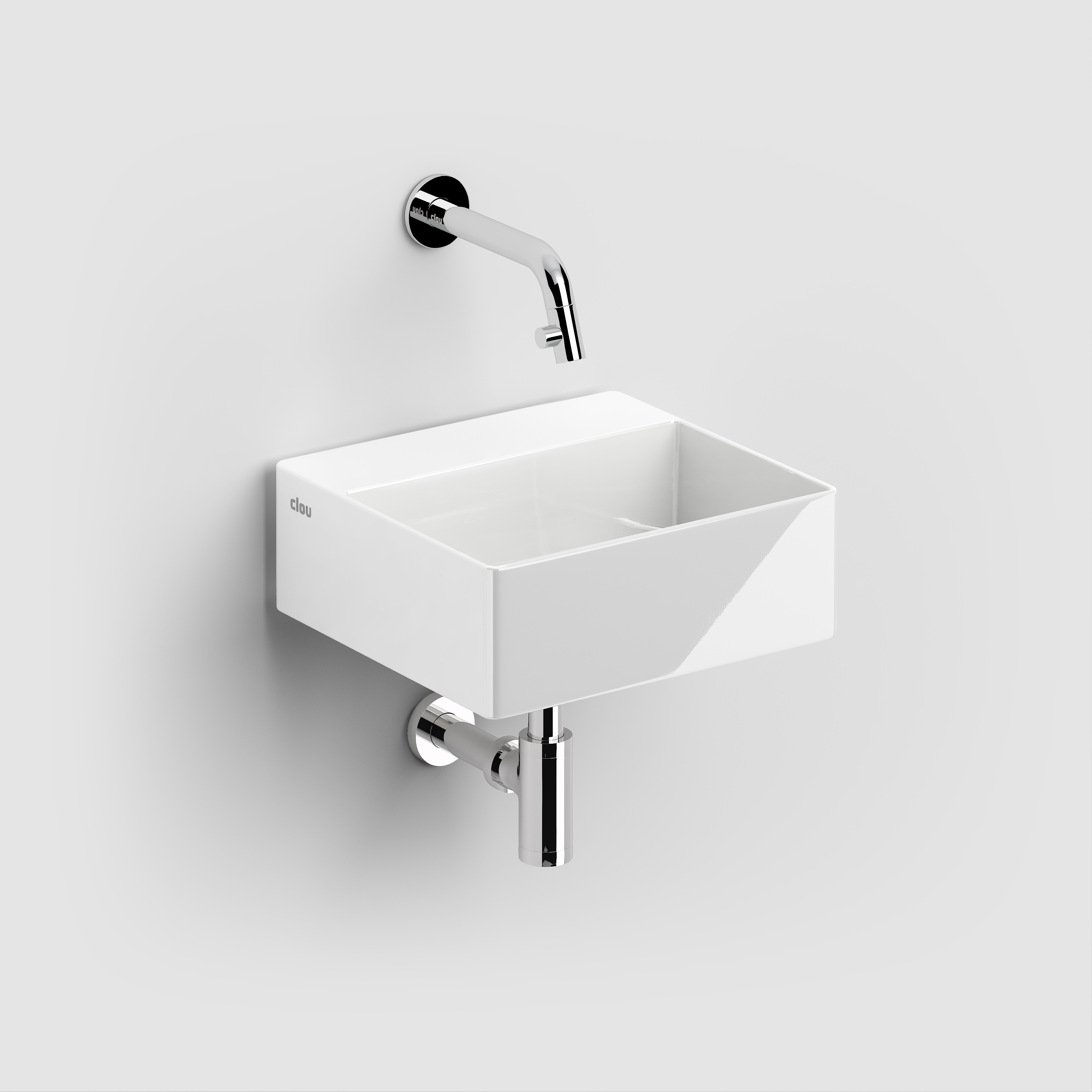 Clou New Flush 1 fontein met voorbewerkt kraangat wit keramiek CL/03.03410